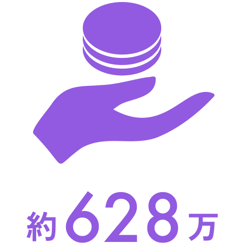 約628万
